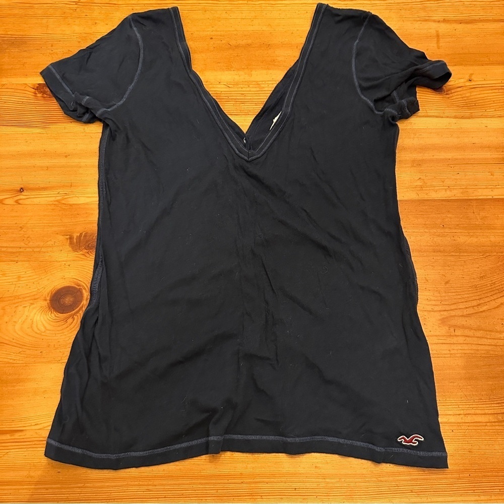 Hollister Black V-Neck Women's Top